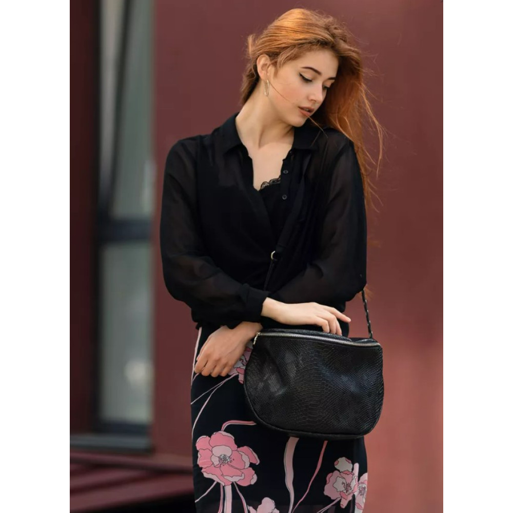 Жіноча сумка Sambag Milano чорна 25 х 20 х 10 см (95103070)
