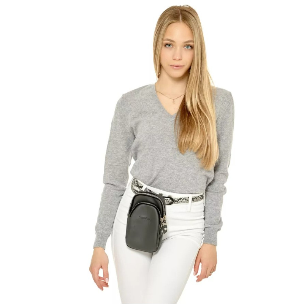 Жіноча сумка Sambag Modena графітова 19 х 11 х 3 см (96093009)