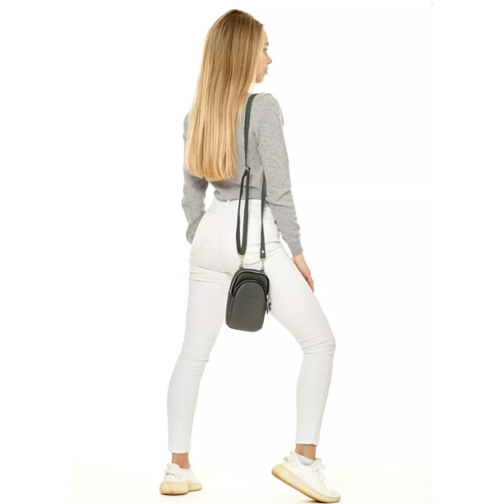Жіноча сумка Sambag Modena графітова 19 х 11 х 3 см (96093009)