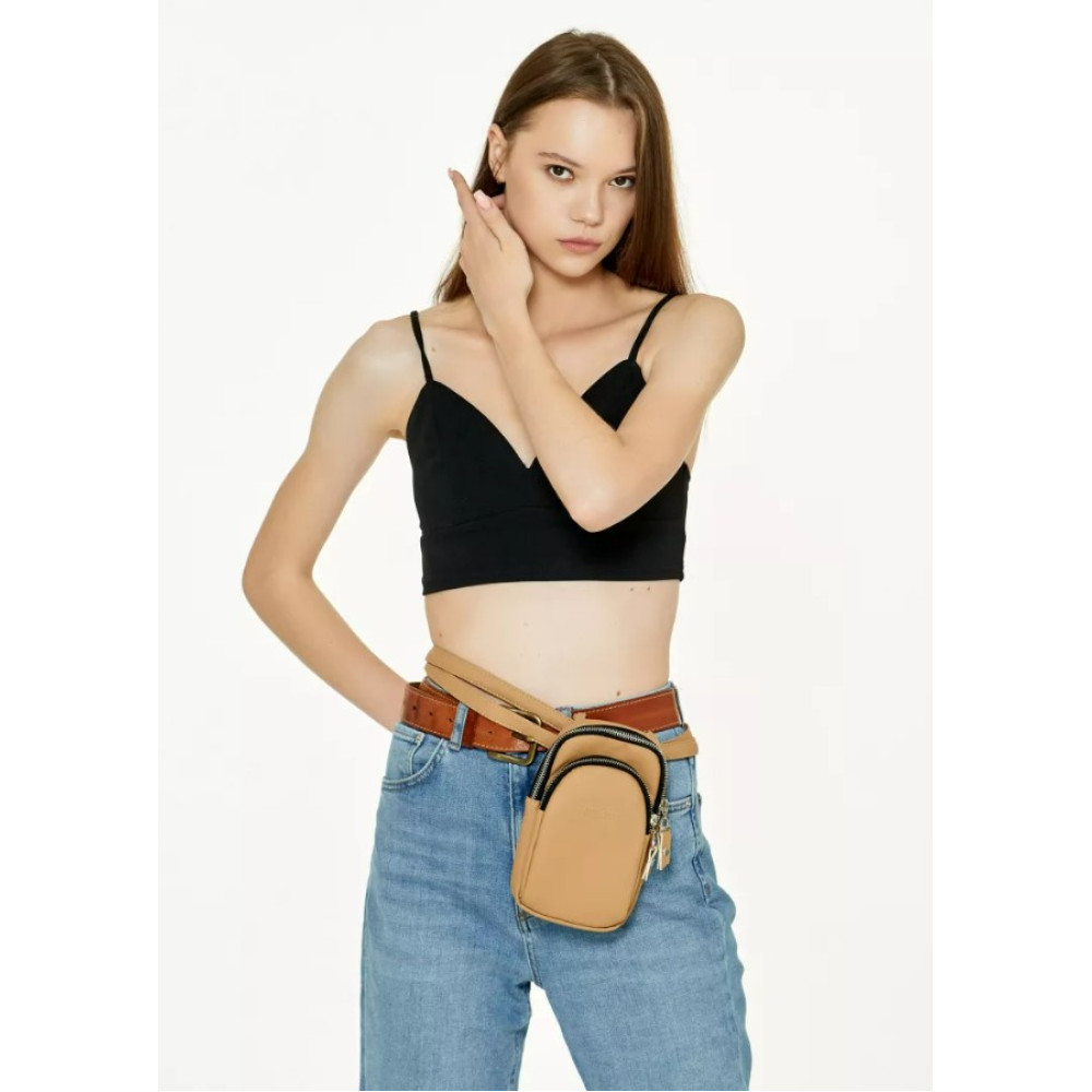 Сумка жіноча Sambag Modena бежева 19 х 11 х 3 см (96093026)