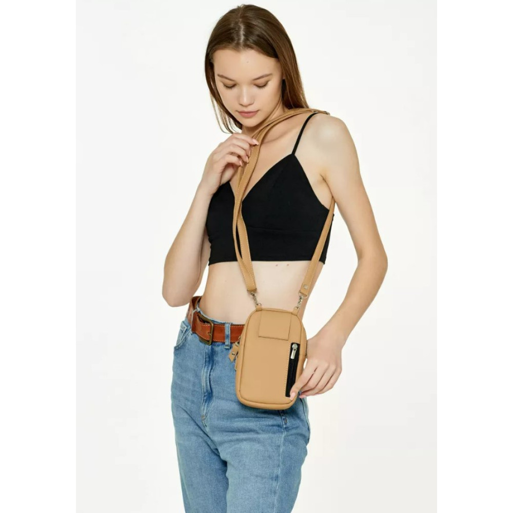 Сумка жіноча Sambag Modena бежева 19 х 11 х 3 см (96093026)