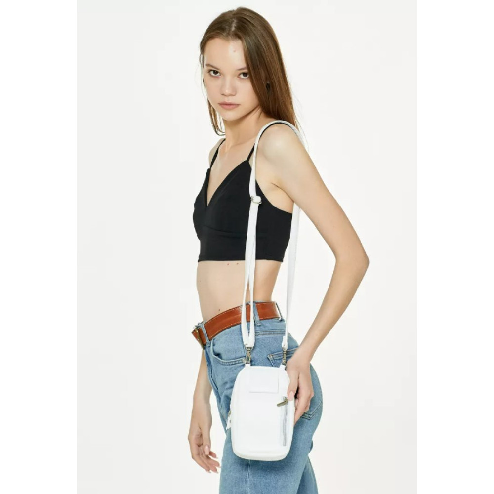 Сумка жіноча Sambag Modena біла 19 х 11 х 3 см (96099008)