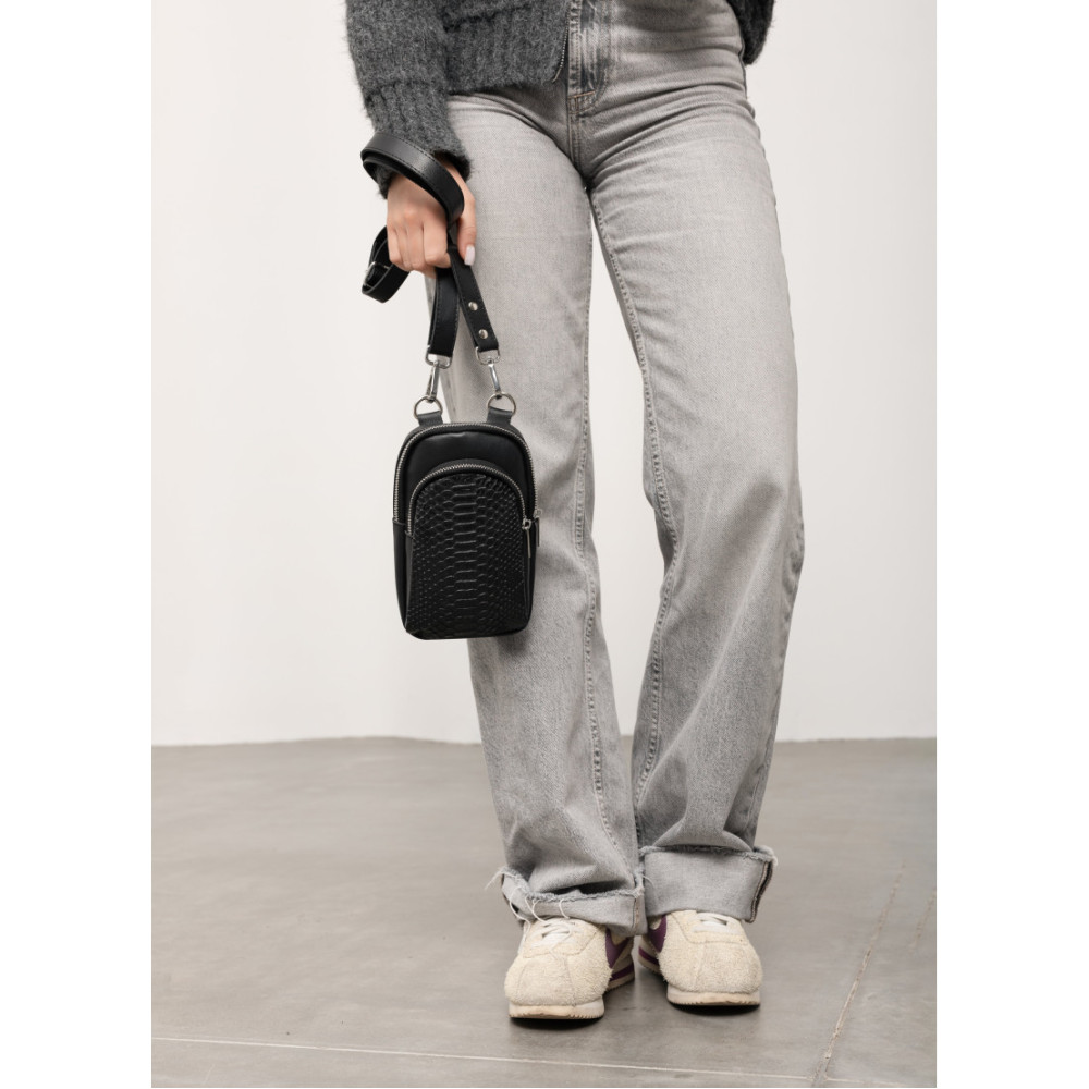 Женская сумка Sambag Modena с принтом крокодила 19 х 11 х 3 см (96193070)
