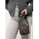 Жіноча шкіряна сумка Sambag Modena для телефону коричнева 19 х 11 х 3 см (96199170)
