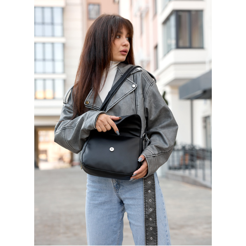 Сумка кросбоді Sambag Rose BZN чорний 20 х 24 х 7 см (94000001)