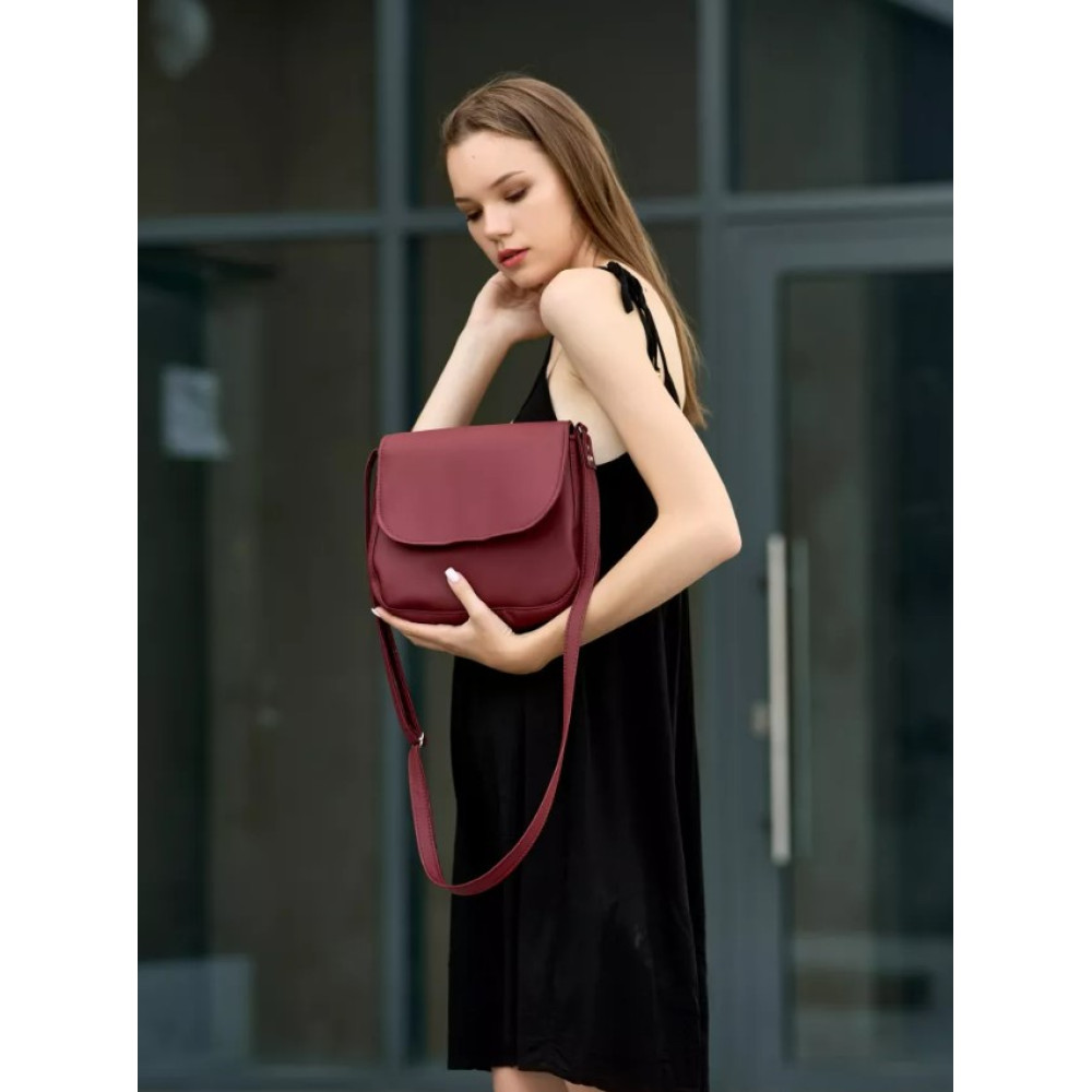 Сумка жіноча Sambag Rose бордовый 20 х 24 х 7 см (94000005)