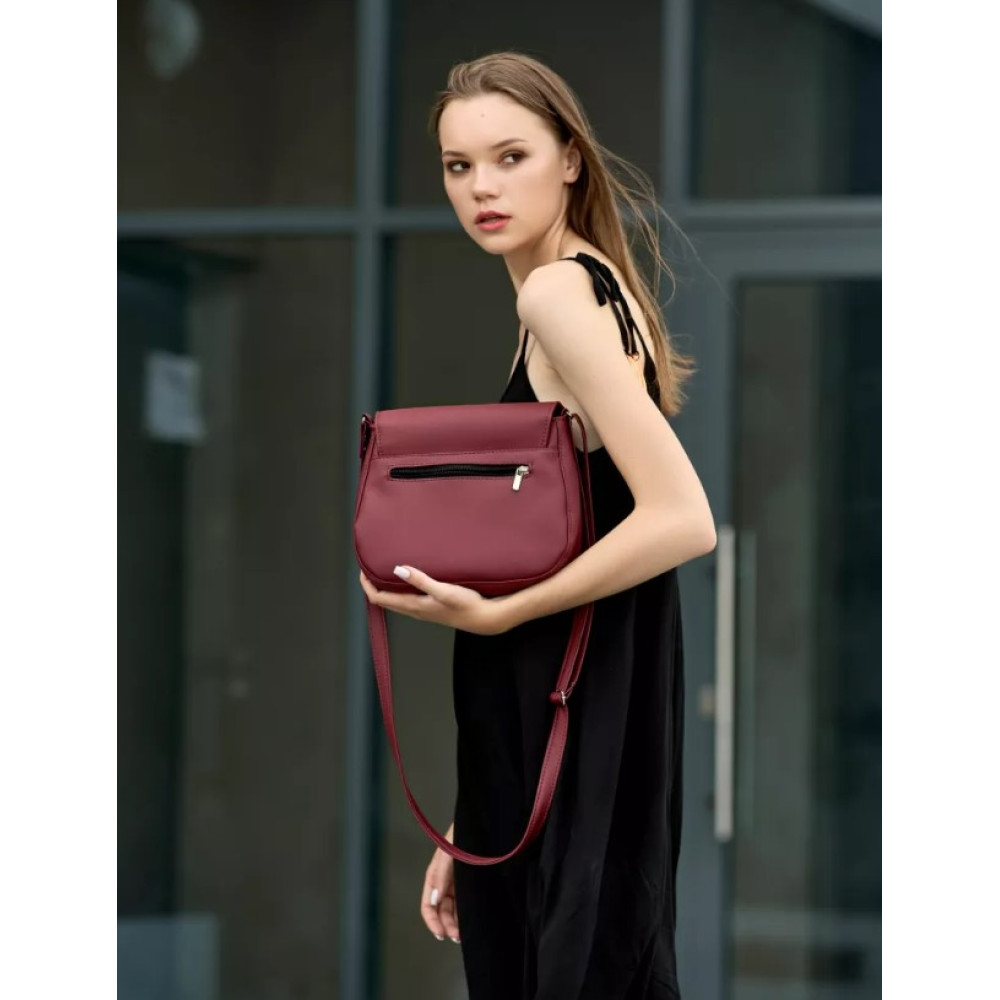 Сумка жіноча Sambag Rose бордовый 20 х 24 х 7 см (94000005)
