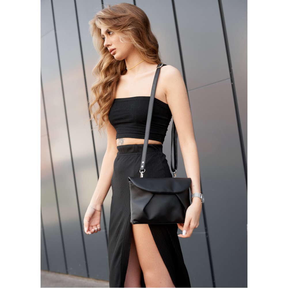 Сумка жіноча Sambag Rose чорна 20 х 24 х 7 см (94200001)