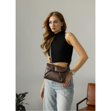 Женская сумка через плечо Sambag Rose шоколадная 23 х 17 х 4.5 см (94200020)