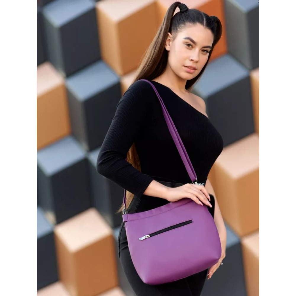 Сумка жіноча Sambag Rose фіолетова 27 х 25 х 5 см (94380018)