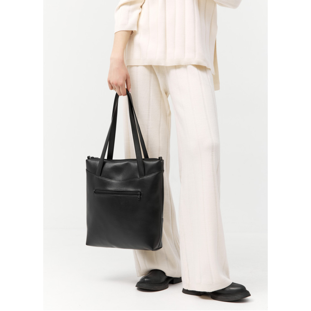 Жіноча сумка Sambag Shoper NOVA чорна 34 х 30 х 7 см (93140101)