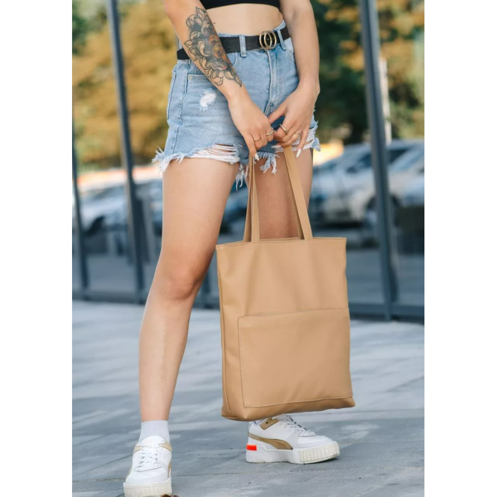 Шопер жіночий Sambag Shopper бежевый 41 х 30 х 10 см (93220026)