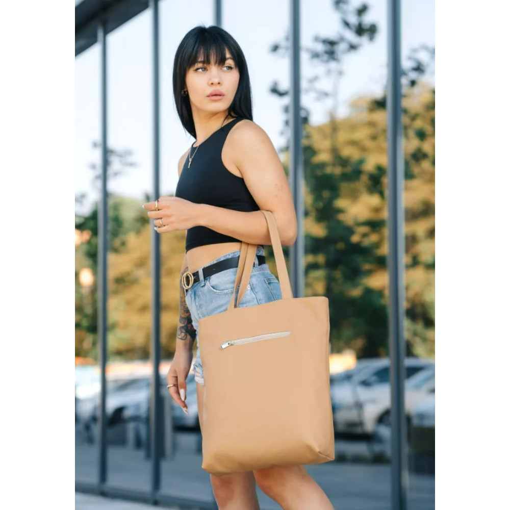 Шопер жіночий Sambag Shopper бежевый 41 х 30 х 10 см (93220026)