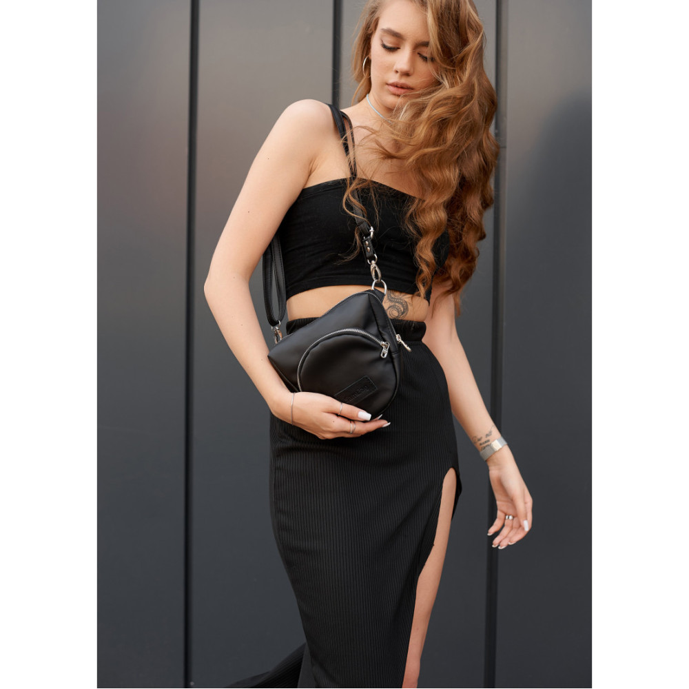 Сумка жіноча Sambag Sofi N чорна 20 х 18 х 5 см (88193001n)