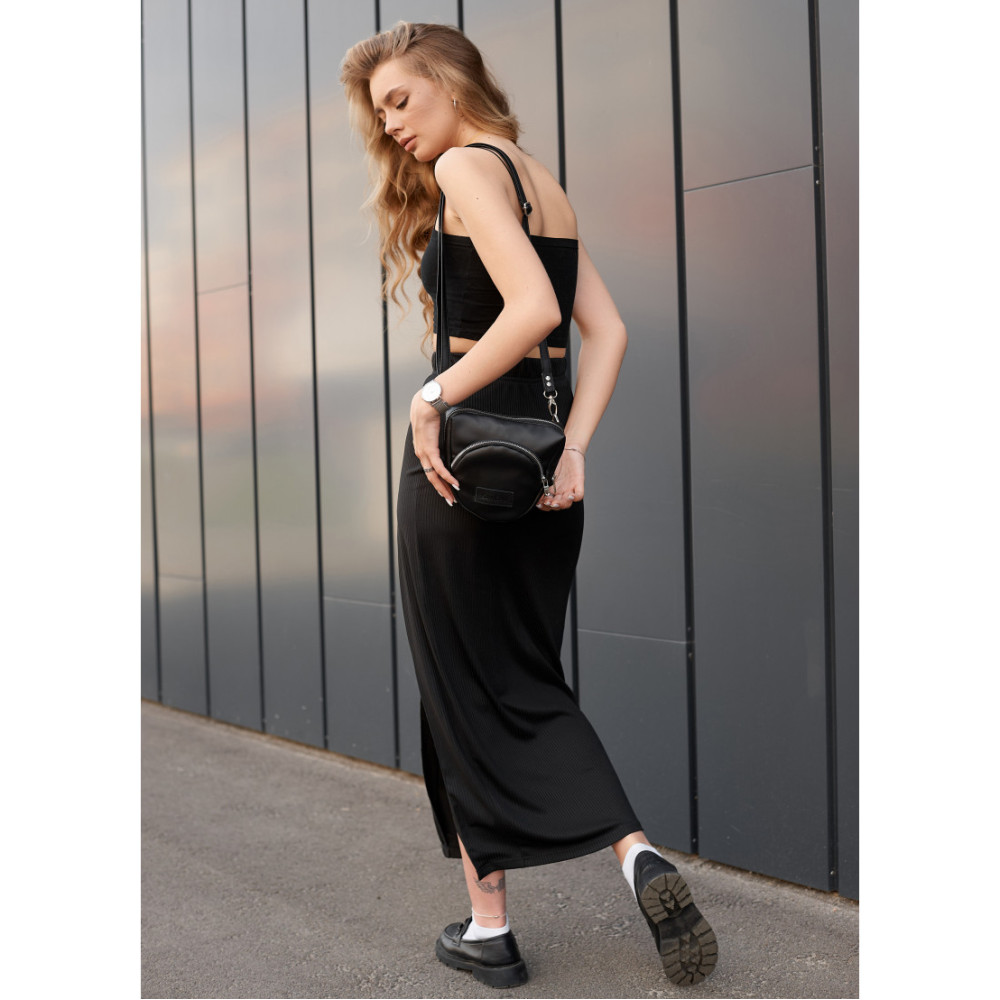 Сумка жіноча Sambag Sofi N чорна 20 х 18 х 5 см (88193001n)