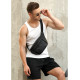 Чоловіча сумка бананка Sambag Tirso MAX чорна 38 × 17 × 6 см (80348001m)