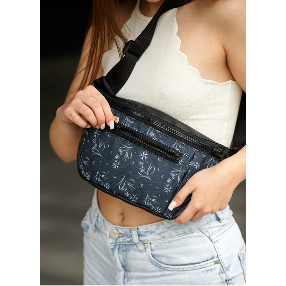 Жіноча сумка бананка Sambag Tirso Max MSH чорна 38 × 17 × 6 см (80348702)