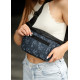 Жіноча сумка бананка Sambag Tirso Max MSH чорна 38 × 17 × 6 см (80348702)