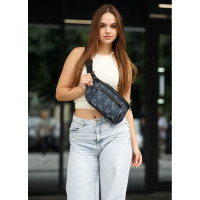 Женская сумка бананка Sambag Tirso Max MSH черная 38 × 17 × 6 см (80348702)