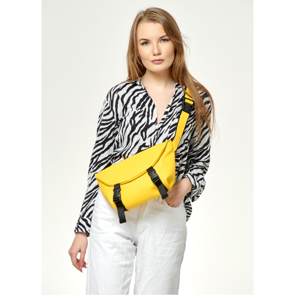 Жіноча сумка бананка Sambag Tirso Zard жовта 33 × 22 × 7 см (80551028)