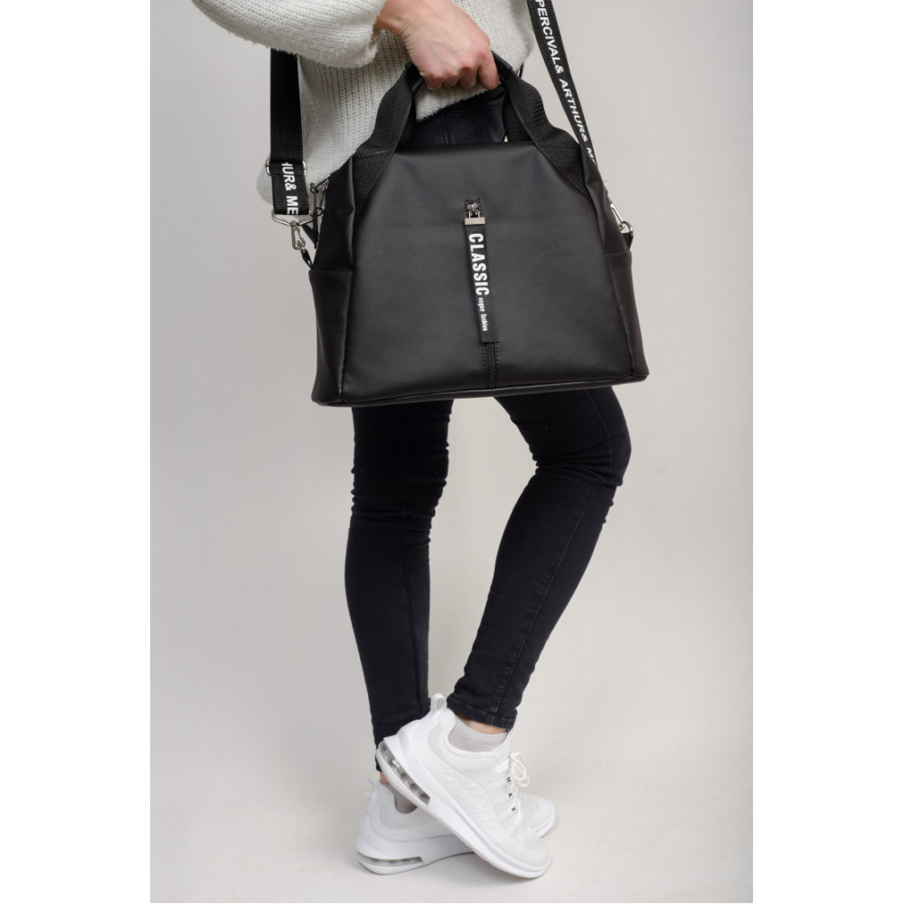 Жіноча спортивна cумка Sambag Vogue BZT чорний 37 х 25 х 16 см (90108001e)