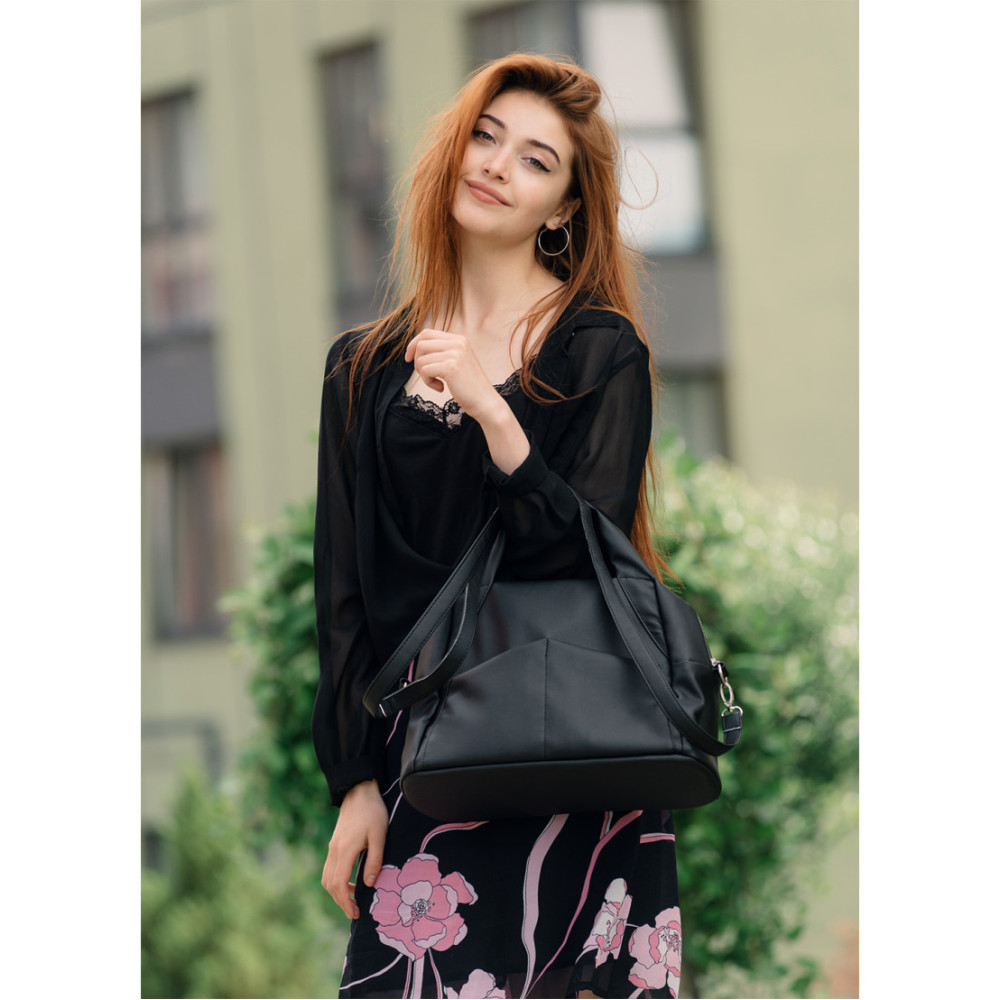 Женская спортивная cумка Sambag Vogue BQS черный 37 х 25 х 16 см (90123001)