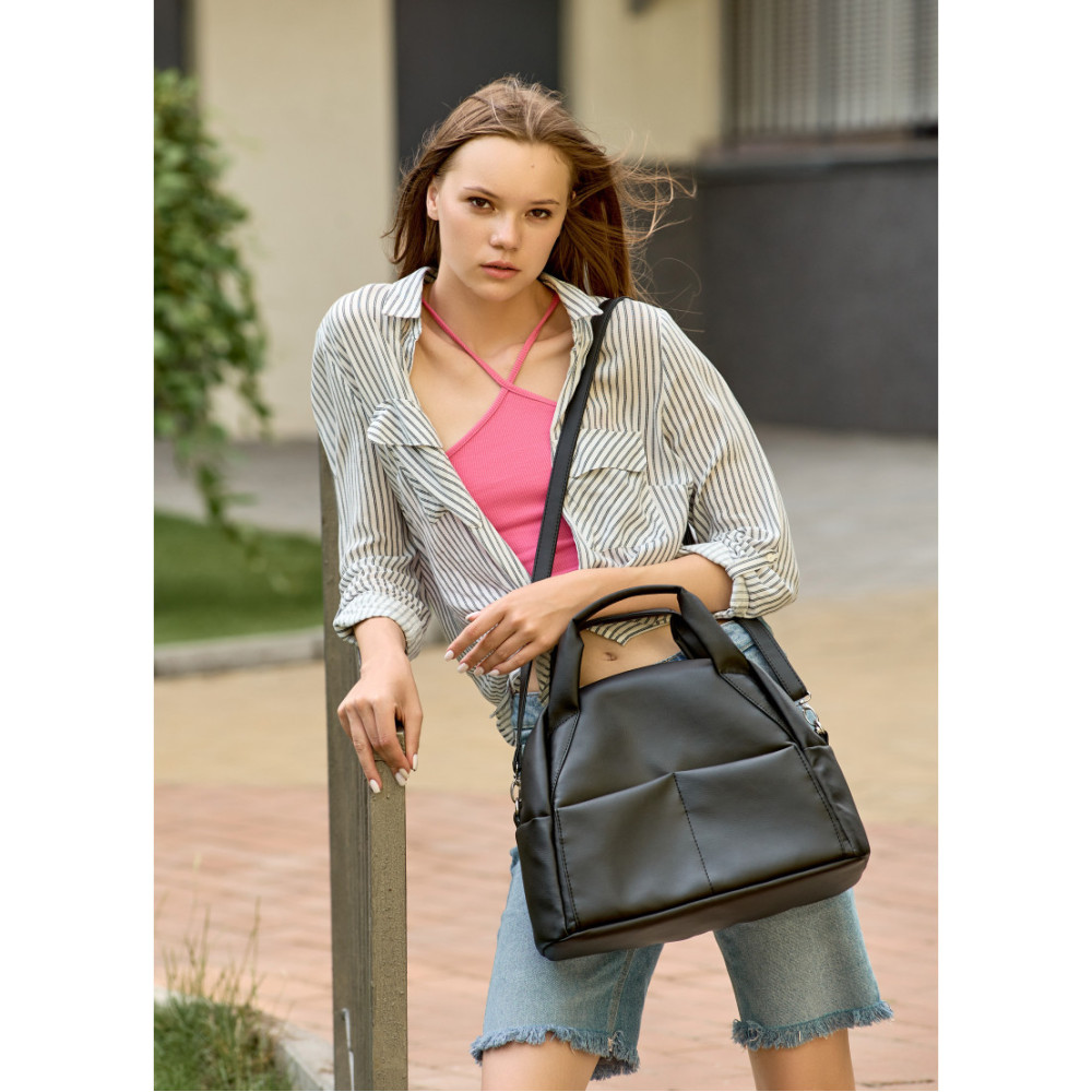 Женская спортивная cумка Sambag Vogue BQS черный 37 х 25 х 16 см (90123001)
