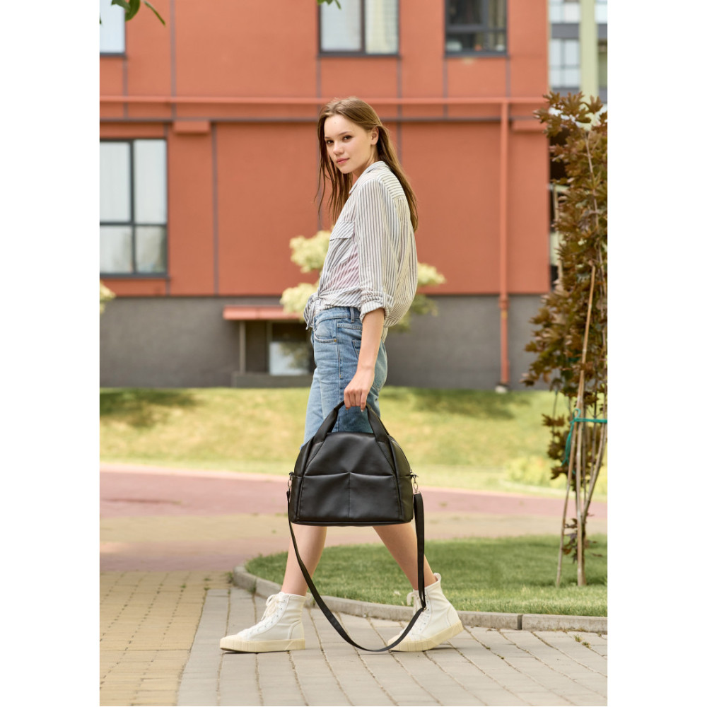 Женская спортивная cумка Sambag Vogue BQS черный 37 х 25 х 16 см (90123001)