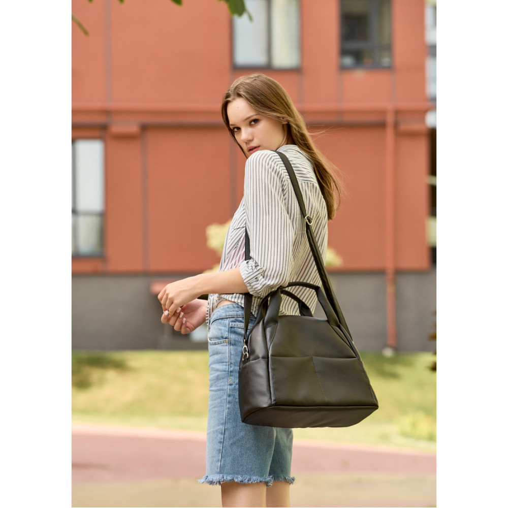Женская спортивная cумка Sambag Vogue BQS черный 37 х 25 х 16 см (90123001)