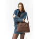 Женская спортивная сумка Sambag Vogue BQS  шоколадная 37 х 25 х 16 см (90123020)