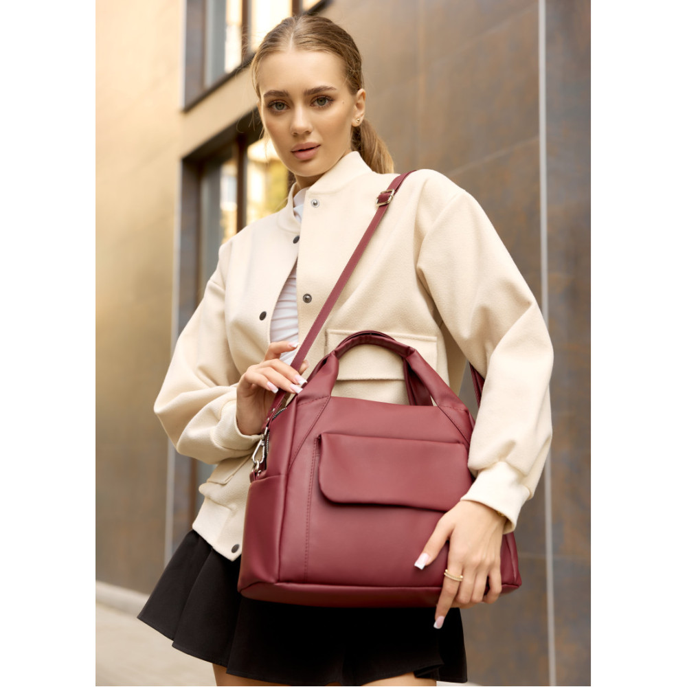 Женская спортивная сумка Sambag Vogue BKS бордо 37 х 25 х 16 см (90153005)