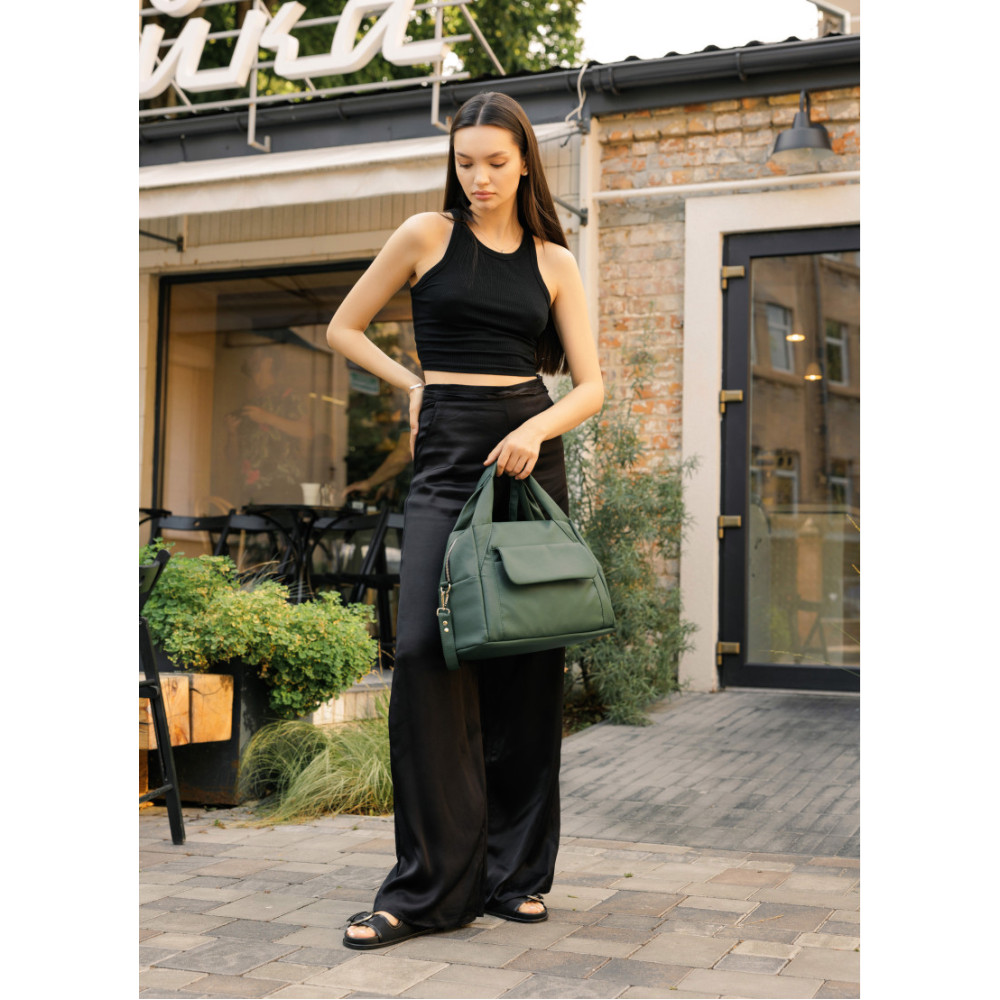 Жіноча спортивна cумка Sambag Vogue BKS зелена 37 х 25 х 16 см (90153007)