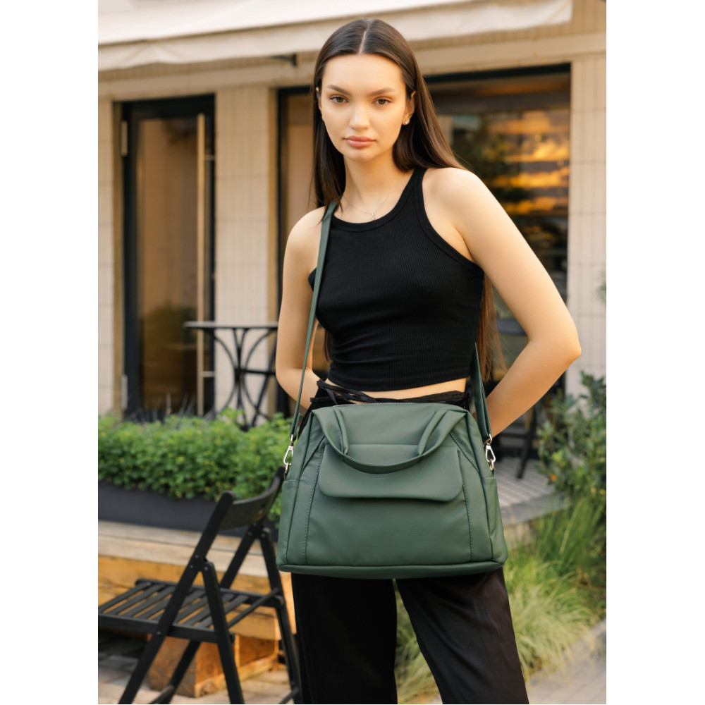Жіноча спортивна cумка Sambag Vogue BKS зелена 37 х 25 х 16 см (90153007)