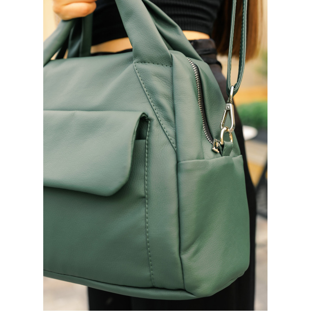 Жіноча спортивна cумка Sambag Vogue BKS зелена 37 х 25 х 16 см (90153007)