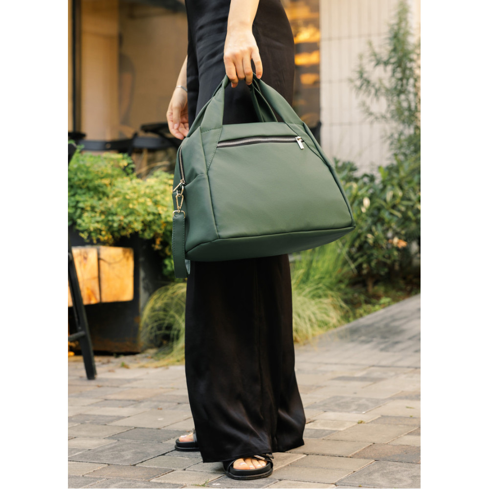 Жіноча спортивна cумка Sambag Vogue BKS зелена 37 х 25 х 16 см (90153007)