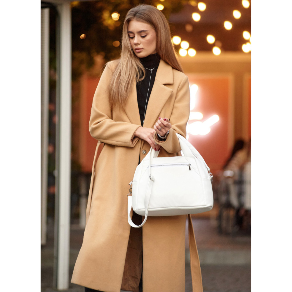 Женская спортивная сумка Sambag Vogue BKS белая 37 х 25 х 16 см (90153008)