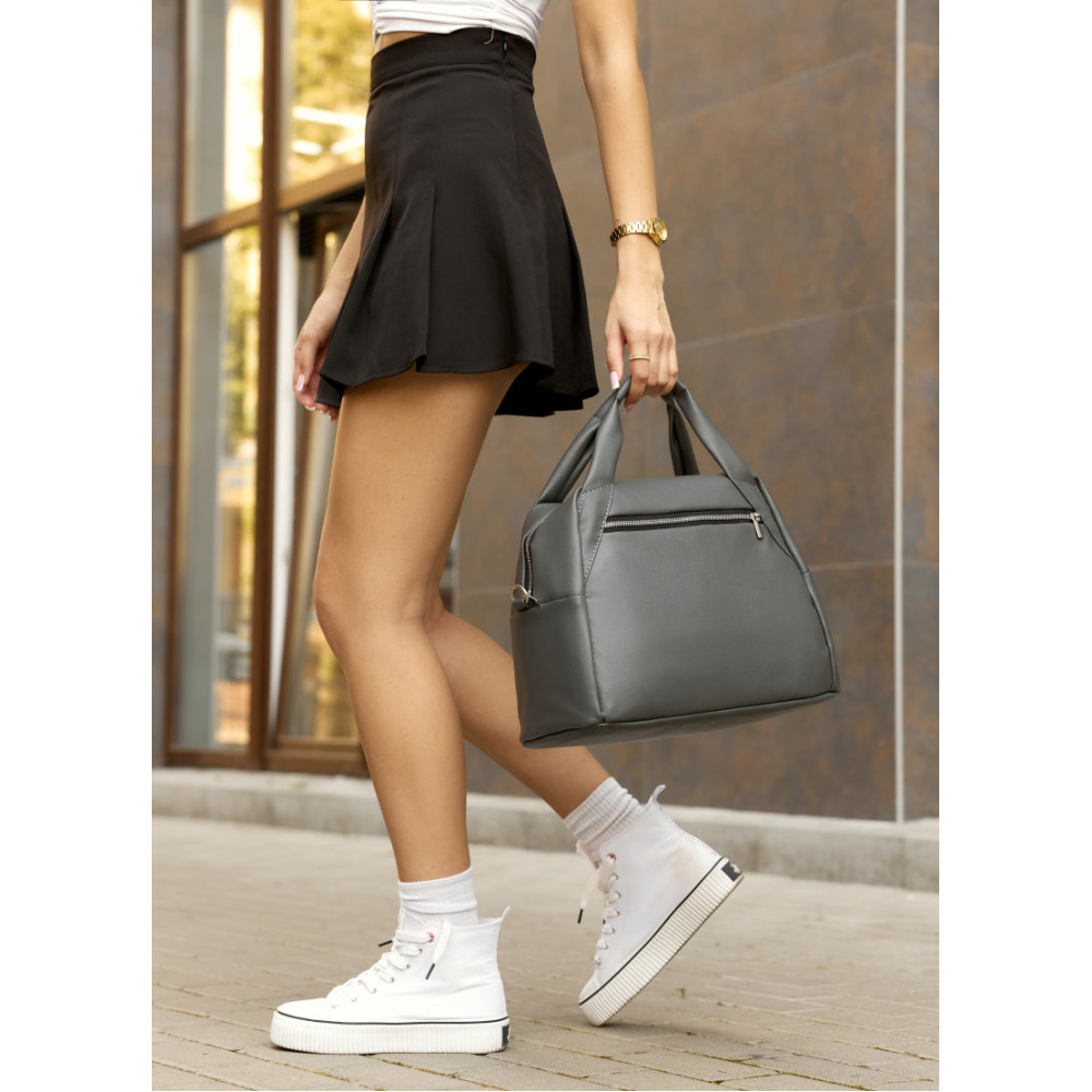 Женская спортивная сумка Sambag Vogue BKS графитовая 37 х 25 х 16 см (90153009)