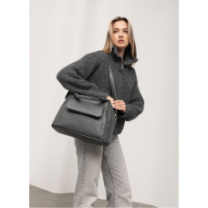 Женская спортивная сумка Sambag Vogue BKS графитовая 37 х 25 х 16 см (90153009)