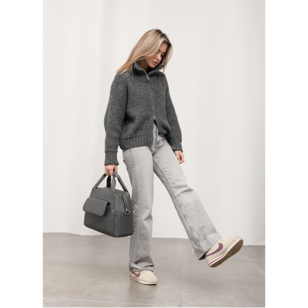 Женская спортивная сумка Sambag Vogue BKS графитовая 37 х 25 х 16 см (90153009)