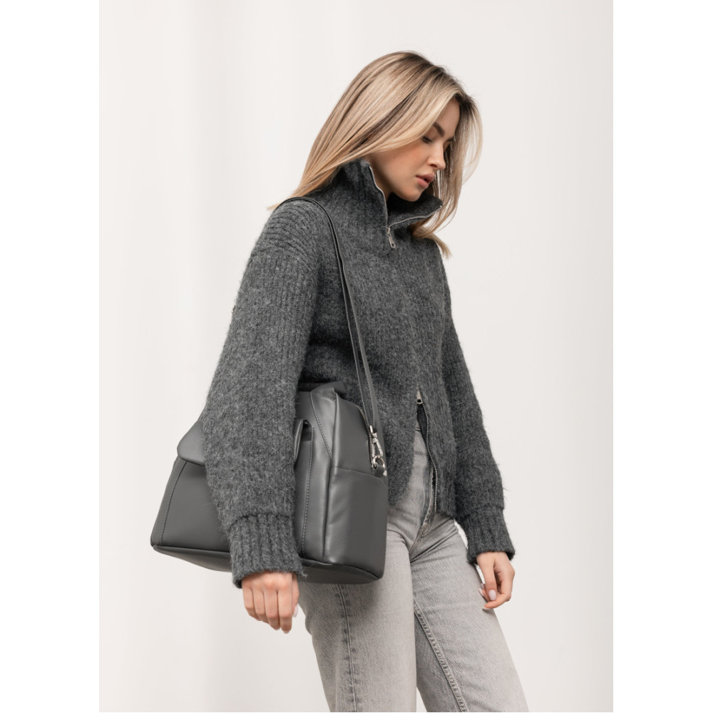 Женская спортивная сумка Sambag Vogue BKS графитовая 37 х 25 х 16 см (90153009)