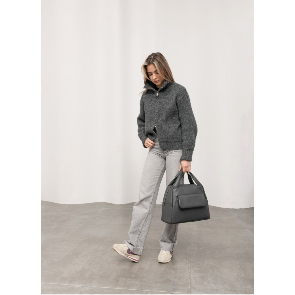 Женская спортивная сумка Sambag Vogue BKS графитовая 37 х 25 х 16 см (90153009)