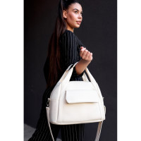 Жіноча спортивна cумка Sambag Vogue BKS молочна 37 х 25 х 16 см (90159011)