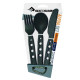 Набір столових приладів Sea to Summit Alpha Cutlery Set Black (STS ACUTASET3)