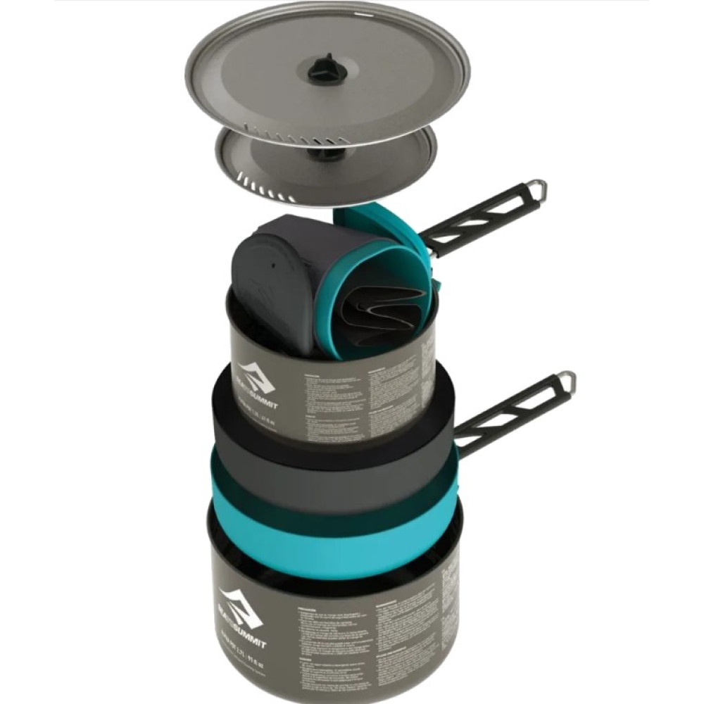 Набір посуду Sea To Summit Alpha Cookset 2.2 від Sea To Summit Pacific Blue/Grey (STS AKI5004-03122104)