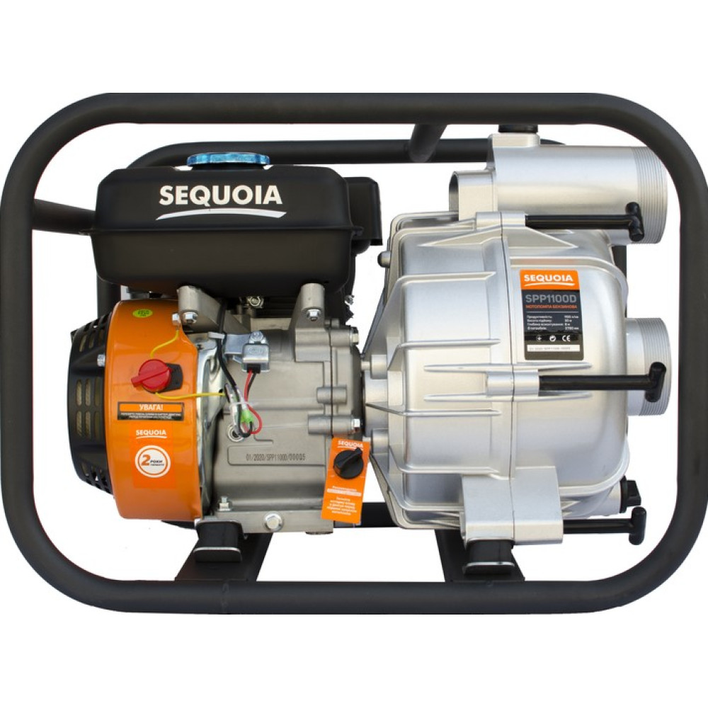 Мотопомпа бензинова Sequoia для чистої та брудної води SPP1100D