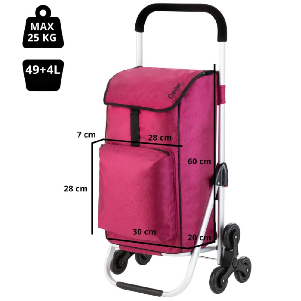 Сумка-візок ShoppingCruiser Stairs Climber 53 Fuchsia (604353)