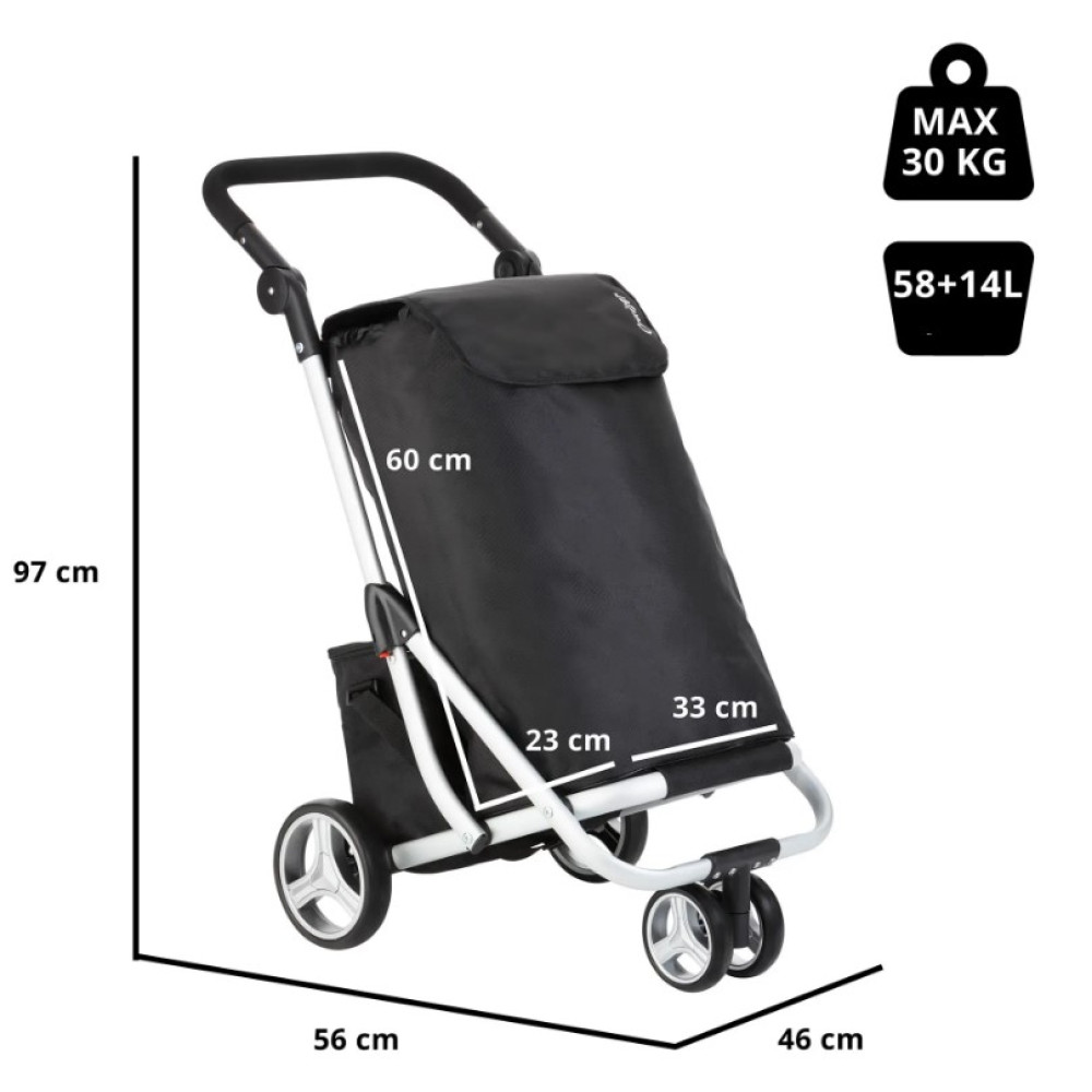Сумка-візок ShoppingCruiser 3 Wheels Black (604349)