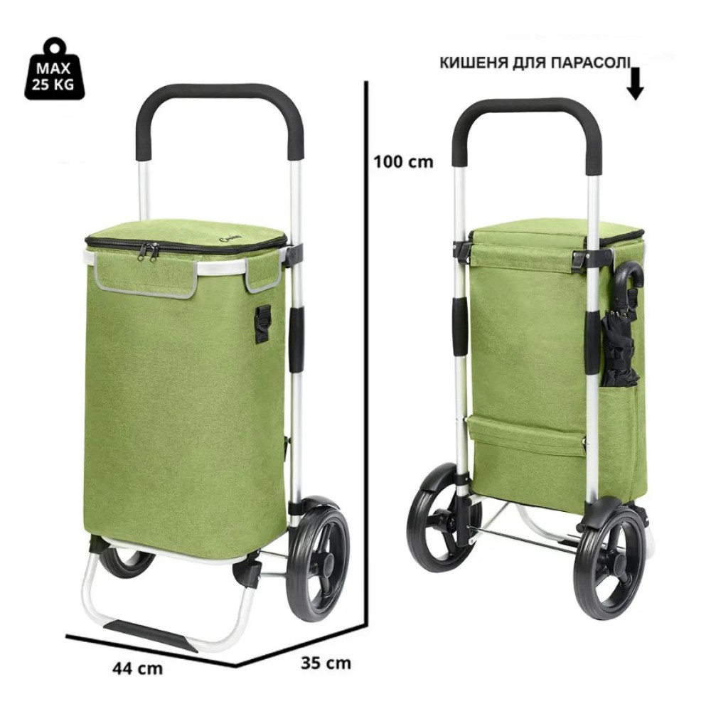 Сумка-тележка ShoppingCruiser Allround Green (650070)