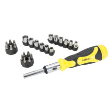 Отвертка Sigma с реверсом + торцевые насадки 1/4" 27шт CrV 4002121