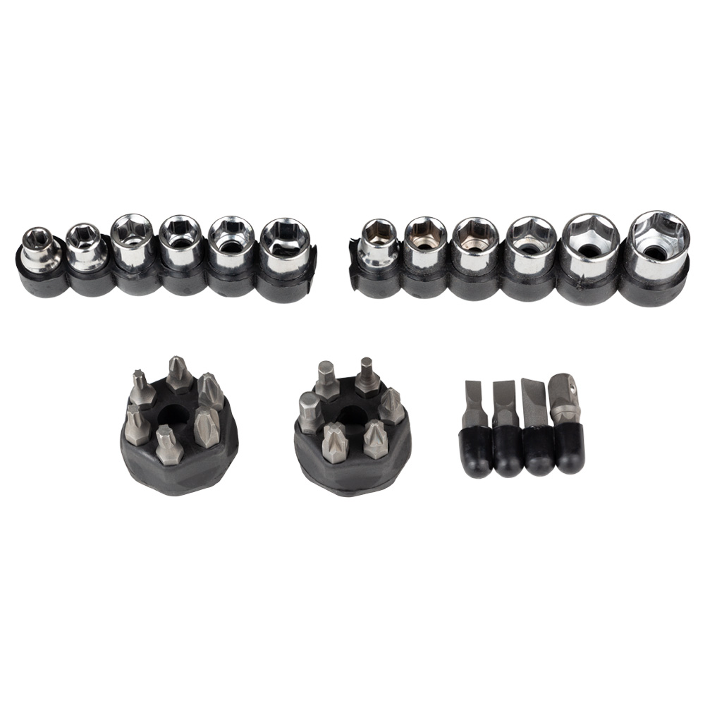 Викрутка Sigma з реверсом + насадки торцеві 1/4" 27шт CrV 4002121